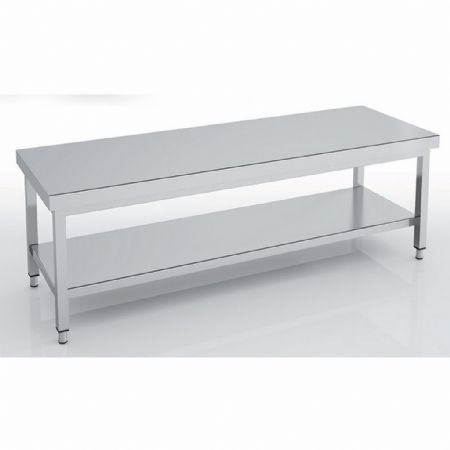 Table soubassement centrale avec étagère 900x700 mm hauteur réglable 600-700 mm - Eratos - MCBD70-90