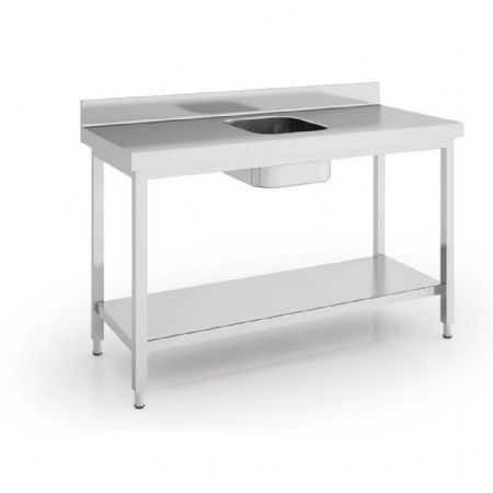 Plonge Inox 1 bac central 1300x600x850 mm - Eratos - MCCD60-130CE Plonge Inox 1 bac central 1300x600x850 mm - Eratos - MCCD60-130CE