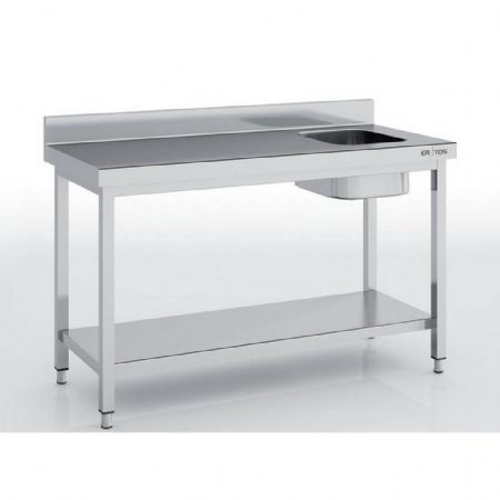 Plonge Inox 1 bac à droite 1200x700x600 mm - Eratos - MCCD70-120DE Plonge Inox 1 bac à droite 1200x700x600 mm - Eratos - MCCD70-120DE