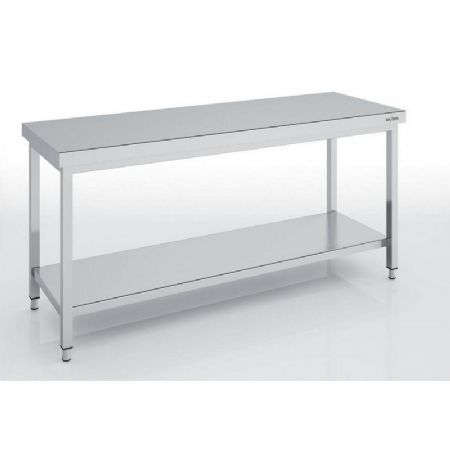 Table adosse inox profondeur 800mm - 2000x800x850mm