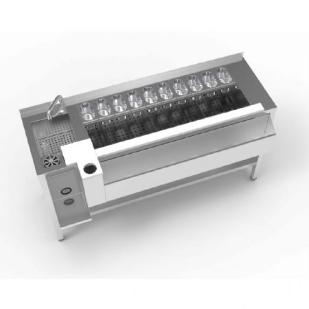 Table cocktail professionnelle avec éviers et cuve isolée 1600x745x900 mm - Eratos - MCE-160I