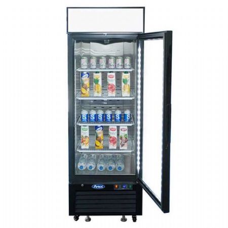 Armoire réfrigérée négative noire 1 porte vitrée battante 610 L