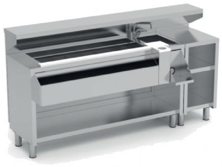 Meuble inox pour table cocktail réfrigérée -  400x520x850mm