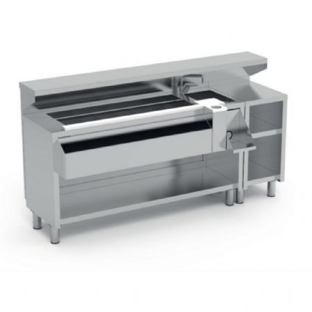Table cocktail professionnelle 400x520x850 mm avec tablette réglable - Eratos - MCN-40