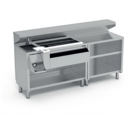 Table cocktail professionnelle 800 mm avec tablette réglable - Eratos - MCN-80