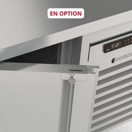 Meuble pâtissier négatif avec 3 portes vitrées - 2020x800x850 mm