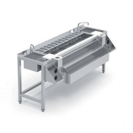 Table cocktail professionnelle 2000 mm avec cuve isolée, 2 éviers et 2 rince-verres - Eratos - MCS-200/E