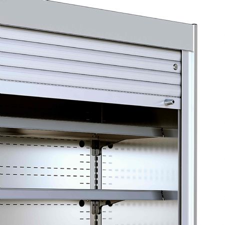 Vitrine libre service réfrigérée inox positive avec volet de sécurité manuel - Tefcold - MCX90M