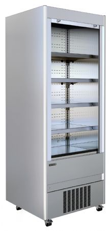 Vitrine libre service réfrigérée inox positive avec volet de sécurité manuel - Tefcold - MCX90M