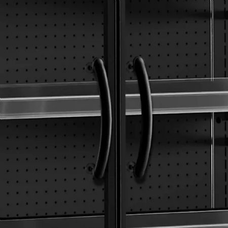 Vitrine réfrigérée pour supermarché noire 6 portes vitrées 3285 l