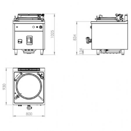 Marmite électrique Triphasé 150 L - Hr Fainca - ME150L900E