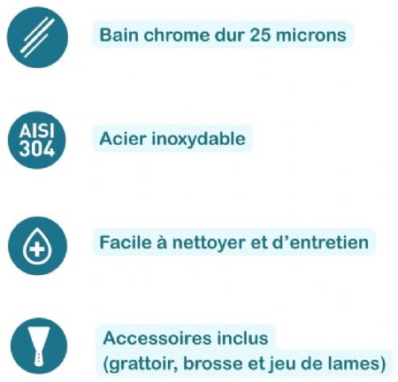 Plancha chromée éléctrique plaque 18mm d'épaisseur façade blanche - 1 zone de cuisson 600x400