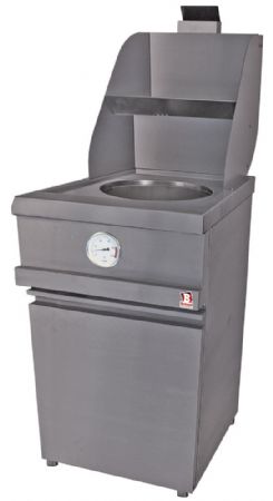 Friteuse professionnelle gaz 1 cuve ronde mécanique 13L - 13760 kcal/h - Diamond Promo - MECA-FRYER/1B