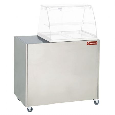 Meuble Bas de Rangement Inox support vitrine VBE-211, sur roulettes - Diamond - MEX-RG2 Meuble Bas de Rangement Inox support vitrine VBE-211, sur roulettes - Diamond - MEX-RG2