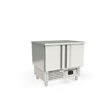 Table desserte réfrigérée positive 2 portes pleines 169 L avec dosseret - Coreco - MF-100