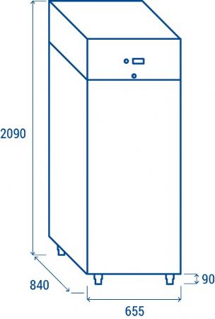 Armoire négative professionnelle inox GN 2/1 1 porte 600 L - Coolhead - MF 7