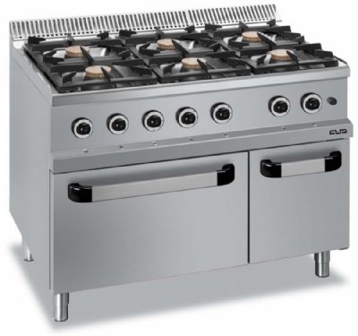 Cuisinire gaz sur four lectrique 6 feux 5,5kW - Profondeur 700mm