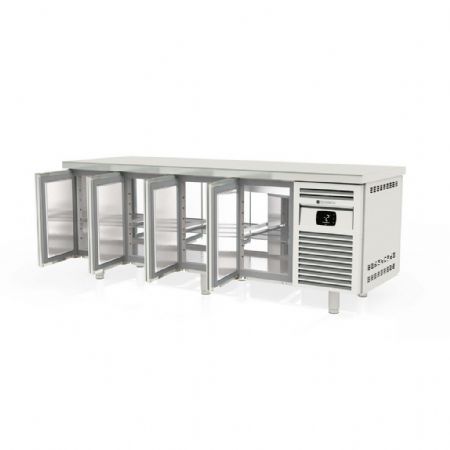 Table desserte réfrigérée positive 8 portes pleines 543 L - Coreco - MFCG-250