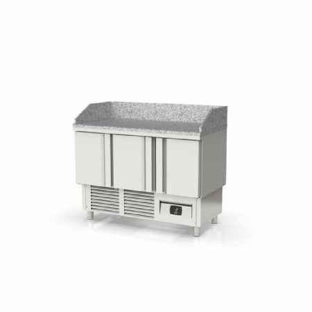 Meuble à Pizzas 3 portes dessus granit capacité 450 L - Coreco - MFCP-140