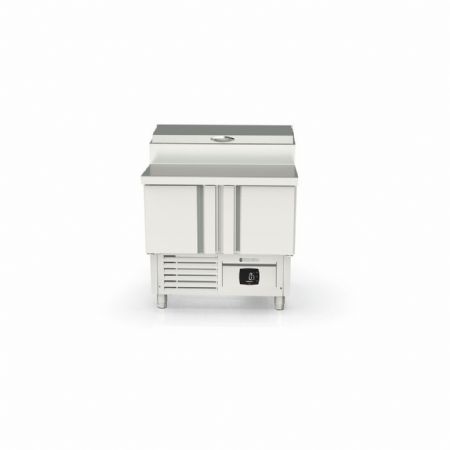 Saladette réfrigérée positive 2 portes pleines 200 L avec couvercle inox - Coreco - MFEI70-100