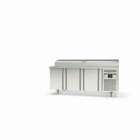 Saladette réfrigérée 3 portes pleines 450 L couvercle rabattable positive - Coreco - MFEI70-180