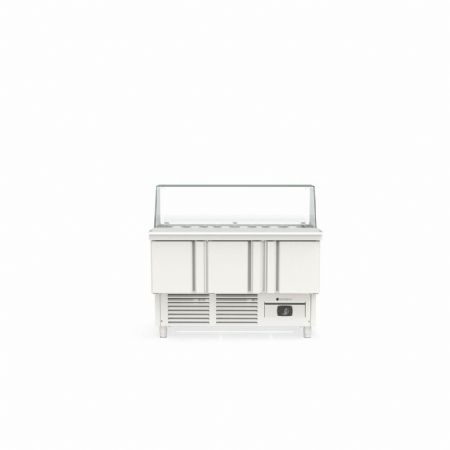 Saladette réfrigérée positive 3 portes pleines 320 L - Coreco - MFK-140