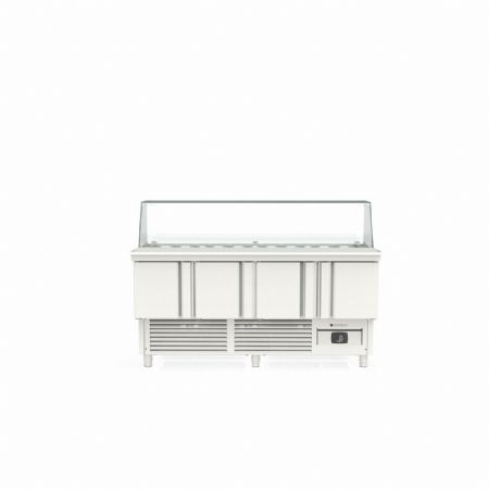 Saladette réfrigérée positive 4 portes pleines 440 L - Coreco - MFK-180
