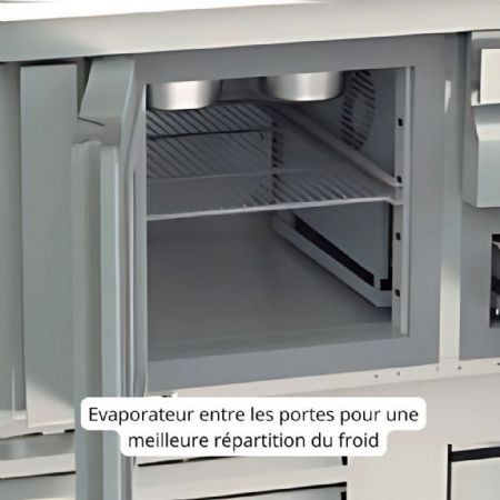 Saladette réfrigérée 5 portes pleines 560 L positive - Coreco - MFK-220