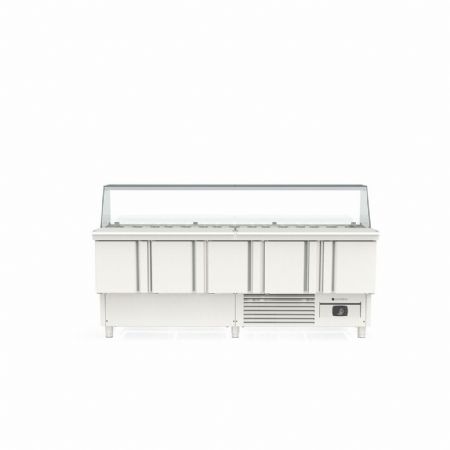 Saladette réfrigérée 5 portes pleines 560 L positive - Coreco - MFK-220