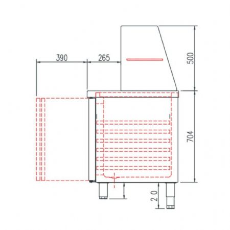 Saladette réfrigérée positive 2 portes pleines 255 L - Coreco - MFK70-135