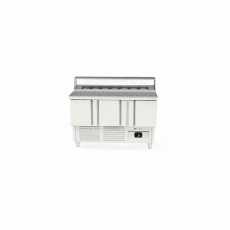 Saladette réfrigérée positive 3 portes pleines 320 L - Coreco - MFP-140