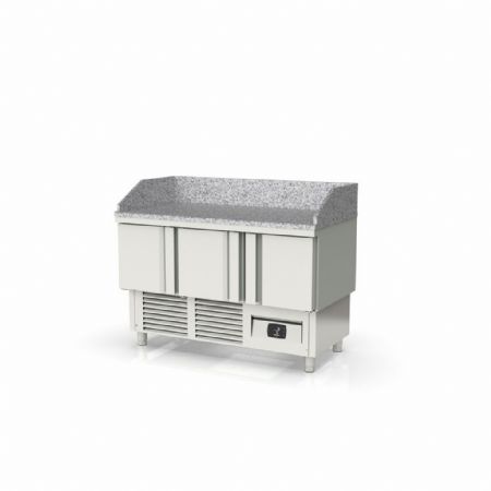 Meuble à Pizzas 3 portes pleines dessus granit capacité 180 L - Coreco - MFPP-140