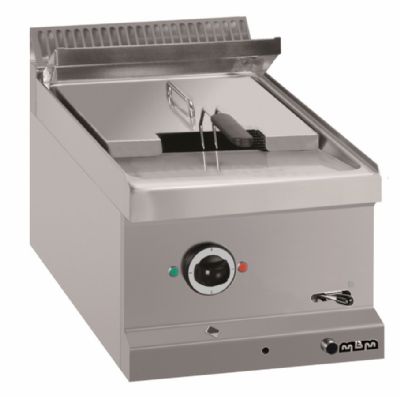 Friteuse lectrique  poser 1 cuve 12L avec 1 panier - Profondeur 700mm