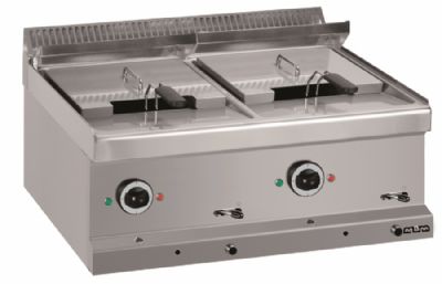 Friteuse lectrique  poser 2 cuves de 13L avec 2 paniers - Profondeur 700mm