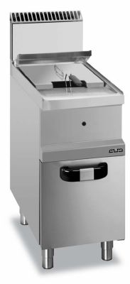 Friteuse gaz sur coffre 1 cuve 14L avec 1 panier - Profondeur 700mm