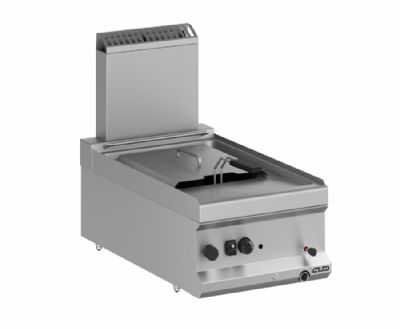 Friteuse gaz  poser 1 cuve 9L avec 1 panier - Profondeur 700mm