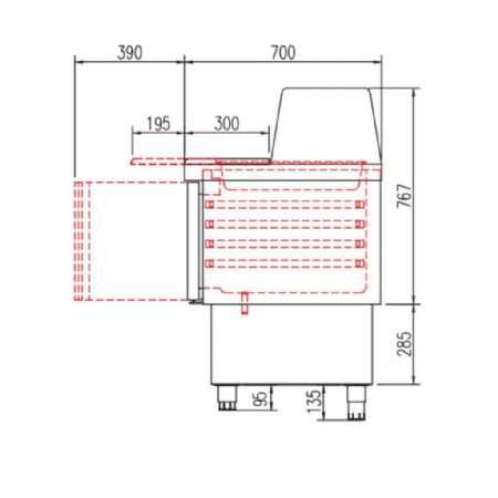 Saladette réfrigérée 2 portes pleines 200 L positive - Coreco - MFS-100-C