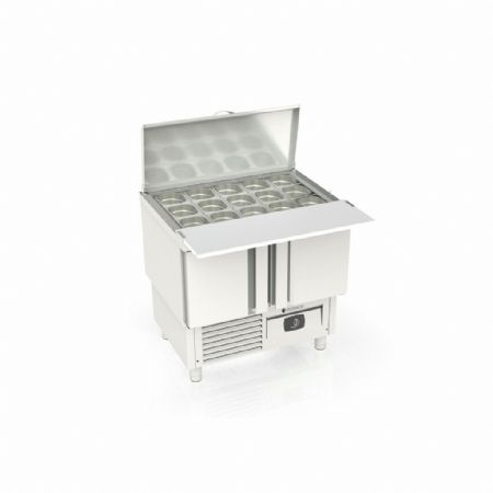 Saladette réfrigérée positive 2 portes pleines 200 L - Coreco - MFS-100