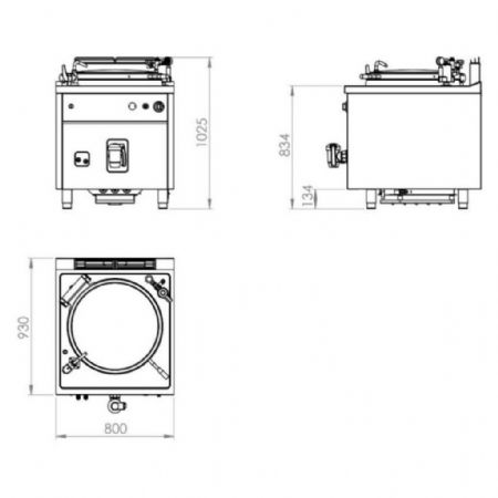 Marmite électrique Gaz 150 L - Hr Fainca - MG150L900E