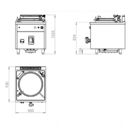 Marmite électrique Gaz 150 L - Hr Fainca - MG150L900EA