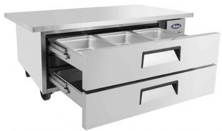Soubassement réfrigéré positif tropicalisé 2 tiroirs 235L - 1323x815x665 mm