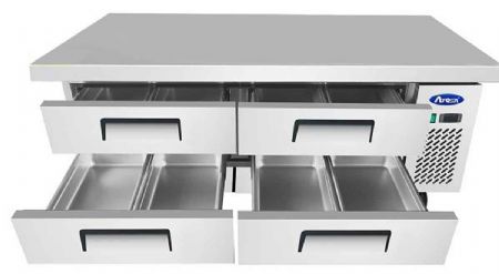 Soubassement réfrigéré positif 4 tiroirs capacité 340 L - Atosa - MGF8454GR