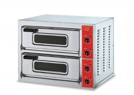Four à pizza électrique professionnel monophasé ou triphasé 2 chambres 2 pizzas Ø 50 cm - GGF - MICRO 2 500 Four à pizza électrique professionnel monophasé ou triphasé 2 chambres 2 pizzas Ø 50 cm - GGF - MICRO 2 500