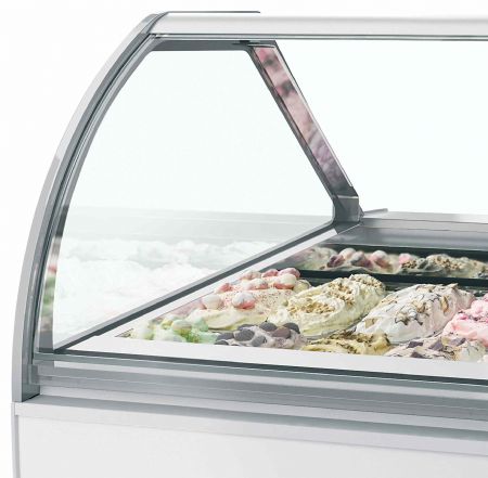 Vitrine réfrigérée de glacier ventilée 16 bacs -20 à -14 °C - Tefcold - MILLENNIUM LX16