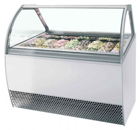 Vitrine réfrigérée de glacier ventilée 16 bacs -20 à -14 °C - Tefcold - MILLENNIUM LX16
