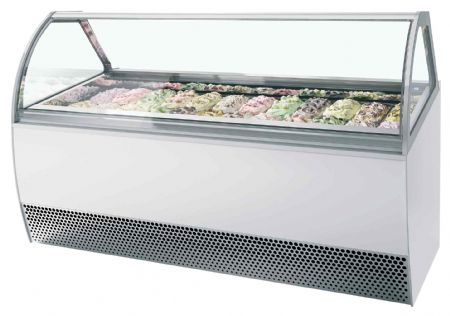 Vitrine réfrigérée de glacier ventilée 24 bacs -20 à -14 °C - Tefcold - MILLENNIUM LX24