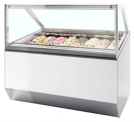 Vitrine réfrigérée de glacier ventilée 16 bacs -20 à -14 °C - Tefcold - MILLENNIUM ST16