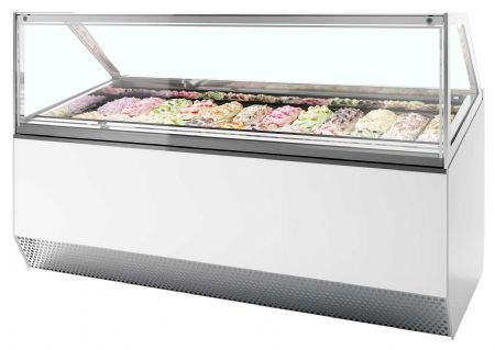 Vitrine réfrigérée de glacier ventilée 24 bacs -20 à -14 °C - Tefcold - MILLENNIUM ST24