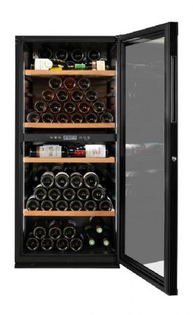 Cave  vins de vieillissement connecte  1 porte vitre - 138 bouteilles