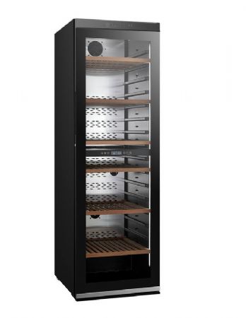 Cave  vins de vieillissement connecte double zone 1 porte vitre - 237 bouteilles